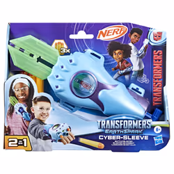 Nerf Transformers EarthSpark, Cyber-Sleeve, blaster giocattolo, con dardi in gommapiuma - Vista aggiuntiva 4