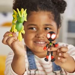 Marvel Spidey e I Suoi Fantastici Amici, Spidey con Cattivo Dino Miles Morales, action figure di Miles "Spin" Morales e 's Electrosaurus - Vista aggiuntiva 6
