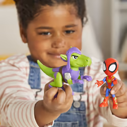 Marvel Spidey e I Suoi Fantastici Amici, Spidey con Cattivo Dino Spidey, set di action figure Dino-Webs di Spidey e Goblin Raptor - Vista aggiuntiva 8