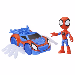 Marvel Spidey e I Suoi Fantastici Amici, set Spidey Web Crawler, action figure di Spidey con veicolo e accessorio, giocattoli ...