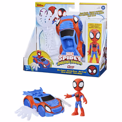 Marvel Spidey e I Suoi Fantastici Amici, set Spidey Web Crawler, action figure di Spidey con veicolo e accessorio, giocattoli , giocattoli per età prescolare, giocattoli di supereroi