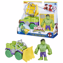Marvel Spidey e I Suoi Fantastici Amici, set Hulk Smash Truck, action figure con veicolo e accessorio, giocattoli per età prescolare
