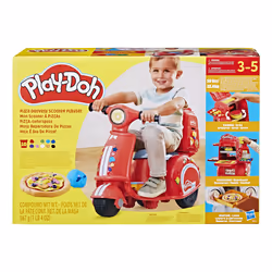 Play-Doh Pizza Delivery Scooter, playset con scooter per consegnare le pizze, attività manuali per bambini e bambine - Vista aggiuntiva 5