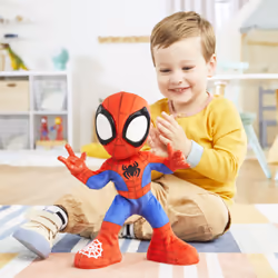 Marvel Spidey e I Suoi Fantastici Amici, Spidey Balla e Gattona, peluche interattivo con 20 frasi e suoni, 2 canzoni, giocattoli a tema supereroi - Vista aggiuntiva 8