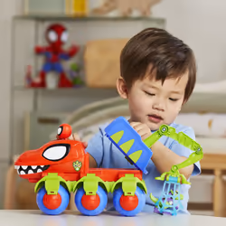 Marvel Spidey e I Suoi Fantastici Amici, Veicolo Dino-Webs, playset con vicolo Dino-Webs e supereroi - Vista aggiuntiva 7