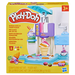 Play-Doh Gelateria Arcobaleno, playset con accessori e vasetti per creare gelati - Vista aggiuntiva 6