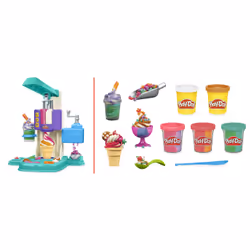 Play-Doh Gelateria Arcobaleno, playset con accessori e vasetti per creare gelati - Vista aggiuntiva 8