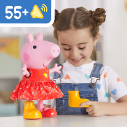 Peppa Pig Peppa's Muddy Puddles Party, bambola di Peppa interattiva - Vista aggiuntiva 7