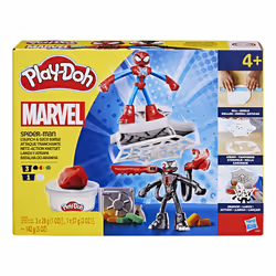 Play-Doh Marvel - Spider-Man Launch & Slice Battle, set da gioco lancia e taglia di Spider-Man - Vista aggiuntiva 4