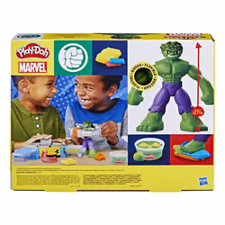 Play-Doh Marvel - Hulk Smash & Squish, set da gioco distruggi e schiaccia di Hulk - Vista aggiuntiva 4