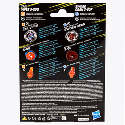 Beyblade X Tail Viper 5-80O & Sword Dran 3-60F Coperchio per trottola da combattimento