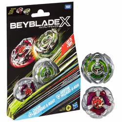 Beyblade X Chain Incendio 5-60HT & Arrow Wizard 4-60N, Coperchio per trottola da combattimento, 8 anno/i