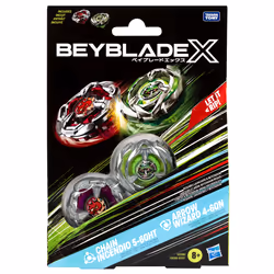 Beyblade X Chain Incendio 5-60HT & Arrow Wizard 4-60N Coperchio per trottola da combattimento