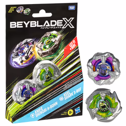 Beyblade X, Dual Pack, assortimento di 2 trottole, Coperchio per trottola da combattimento, 8 anno/i