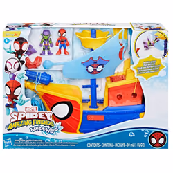 Marvel Spidey and his Amazing Friends Water-Webs Webs Ahoy Bubble Pirate Ship - Vista aggiuntiva 2