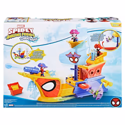 Marvel Spidey and his Amazing Friends Water-Webs Webs Ahoy Bubble Pirate Ship - Vista aggiuntiva 3