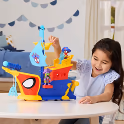 Marvel Spidey and his Amazing Friends Water-Webs Webs Ahoy Bubble Pirate Ship - Vista aggiuntiva 4