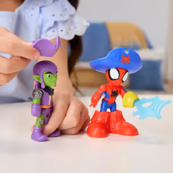 Marvel Spidey and his Amazing Friends Water-Webs Webs Ahoy Bubble Pirate Ship - Vista aggiuntiva 7