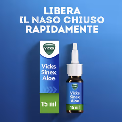 Vicks Sinex Aloe Spray Nasale per Naso Chiuso 15 ml 0,05%