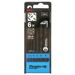 Piranha - Punte per metallo set da 6 pz 2-8 mm Hss Black and decker