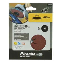 Black&decker - Dischi abrasivi 115 mm per smerigliatrici angolari Grana 80 pz 5 Black e decker