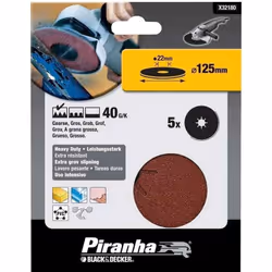 Dischi abrasivi per smerigliatrici angolari Grana 80 pz 5 Black e decker 32190 Il set di dischi abrasivi Black+Decker è proge ...