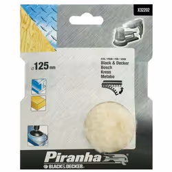 Cuffia Lana 125 mm Per levigatrici rotorbitali Black and decker La Cuffia Lana 125 mm per levigatrici rotorbitali Black and D ...