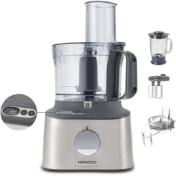 Kenwood - MultiPro Compact + FDM315SS Robot da Cucina con bilancia integrata che trita, impasta, affetta, grattugia, Ciotola 1,2L, Frullatore in
