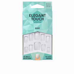 Totally Bare nails with glue #square-001