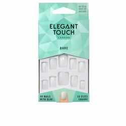 Totally Bare nails with glue #square-001