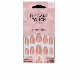 Core Colour nails with glue short stiletto #blush suede