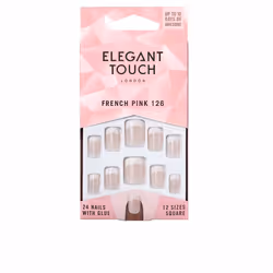 French pink nails with glue square #126-S