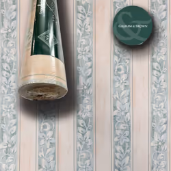 SUPER STOCK €0,56 al mq - Rotolo da 5,2mq (10x0,52mt) di Carta da Parati vinilica Top Quality lavabile RIGHE E FIORI MARCA: G ...