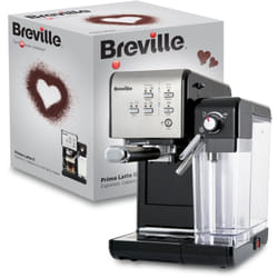 Breville - Prima Latte ii - Macchina per caffè espresso e cappuccino Pompa professionale da 19 bar e montalatte Argento [VCF108X]