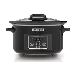 Crock Pot - Crock-pot Pentola per Cottura Lenta, Slow Cooker, 4.7 litri, fino a 6 Persone, Coperchio con Cerniera, 2 Impostazioni Cottura,
