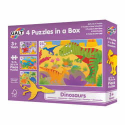Galt Toys 4 PUZZLES IN A BOX - DINOSAURS