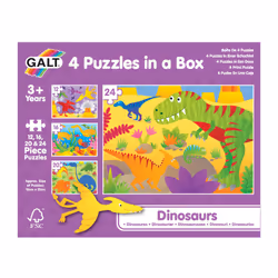 Galt Toys 4 PUZZLES IN A BOX - DINOSAURS