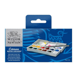 Winsor & Newton 390640 pittura ad acqua Blu, Verde, Rosso, Bianco, Giallo Palette 12 pz