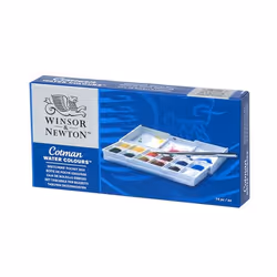 Winsor & Newton 390640 pittura ad acqua Blu, Verde, Rosso, Bianco, Giallo Palette 12 pz - Vista aggiuntiva 5