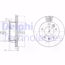 Dischi freno DELPHI BG3236, anteriore, ventilato, 2 Pezzo - Vista aggiuntiva 4
