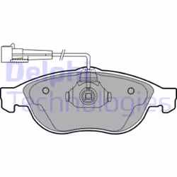 Set di pastiglie freno DELPHI LP1404, anteriore
