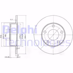 Dischi freno DELPHI BG3381 posteriore, pieno, 2 Pezzo - Vista aggiuntiva 4