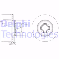 Dischi freno DELPHI BG3416 posteriore, pieno, 2 Pezzo - Vista aggiuntiva 7