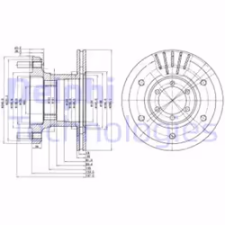 Disco freno DELPHI BG9453, 1 Pezzo - Vista aggiuntiva 5