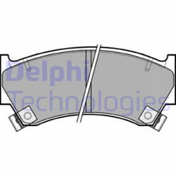 Set di pastiglie freno DELPHI LP1590, anteriore