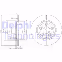 Dischi freno DELPHI BG3512 posteriore, ventilato, 2 Pezzo