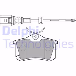 Set di pastiglie freno DELPHI LP1815, posteriore