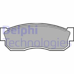 Set di pastiglie freno DELPHI LP261, anteriore