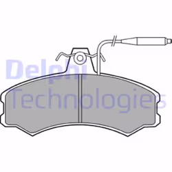 Set di pastiglie freno DELPHI LP378, anteriore