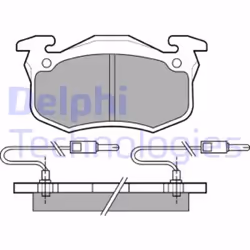 Set di pastiglie freno DELPHI LP491, anteriore